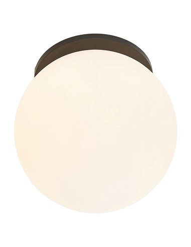 Plafón exterior INTERLAKEN IP54 negro para bombilla G9 LED (No Incl.) Ø120 mm