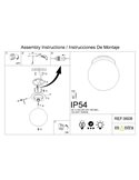 INTERLAKEN IP54 schwarze Außendeckenleuchte für G9-LED-Leuchtmittel (nicht im Lieferumfang enthalten) Ø120 mm