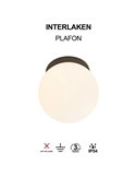 Plafón exterior INTERLAKEN IP54 negro para bombilla G9 LED (No Incl.) Ø120 mm