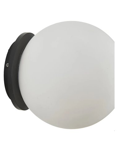 Luminária de teto externa INTERLAKEN IP54 preta para lâmpada LED G9 (não incluída) Ø120 mm