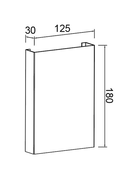 Aplique exterior LED luz arriba/abajo HUEZ IP65 5+5W 3000K 800lm negro/blanco/corten 180x125 mm