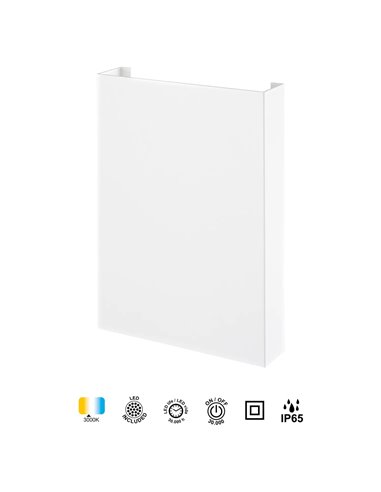 Luminária de parede exterior LED para iluminação ascendente/descendente HUEZ IP65 5+5 W 3000 K 800 lm preto/branco/corten