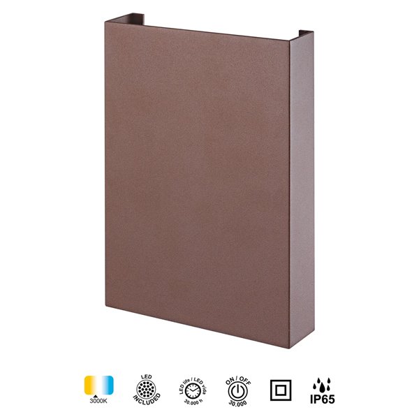 Luminária de parede exterior LED para iluminação ascendente/descendente HUEZ IP65 5+5 W 3000 K 800 lm preto/branco/corten