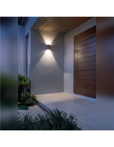 Applique d'extérieur LED haut/bas HUEZ IP65 5+5W 3000K 800lm