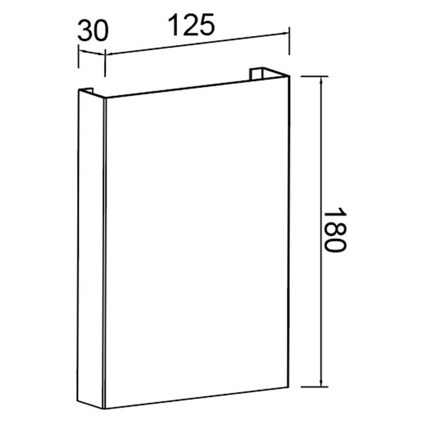 Aplique exterior LED luz arriba/abajo HUEZ IP65 5+5W 3000K 800lm negro/blanco/corten 180x125 mm