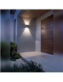 HUEZ LED-Außenwandleuchte, nach oben und unten gerichtet, IP65, 5+5 W, 3000 K, 800 lm