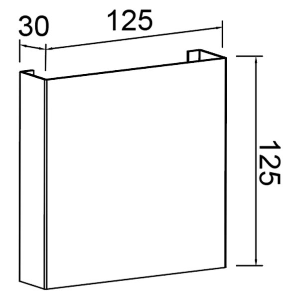 Luminária de parede exterior HUEZ LED IP65 5 W 3000 K 400 lm, em preto, branco ou aço corten, 125 x 125 mm