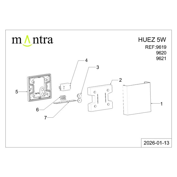 Applique murale extérieure LED HUEZ IP65 5W 3000K 400lm noir, blanc ou Corten 125x125 mm