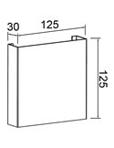Aplique exterior HUEZ LED IP65 5W 3000K 400lm negro, blanco o corten 125x125 mm