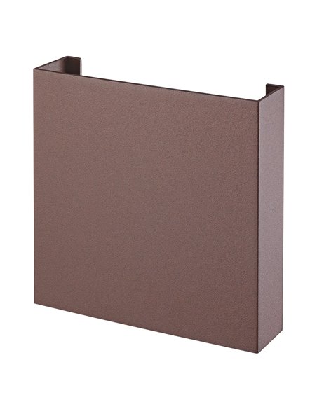 Aplique exterior HUEZ LED IP65 5W 3000K 400lm negro, blanco o corten 125x125 mm