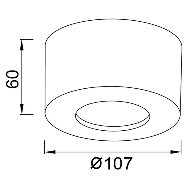 Plafonnier LED CABRERA 7W 3000K 540lm blanc ou sablé Ø107 mm