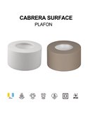 Luminária de teto de superfície CABRERA LED 7W 3000K 540lm branca ou jateada Ø107 mm