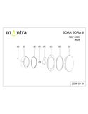 Aplique exterior BORA BORA II LED IP65 negro o blanco 10W 700lm, 15W 1050lm o 20W 1400lm 3000K