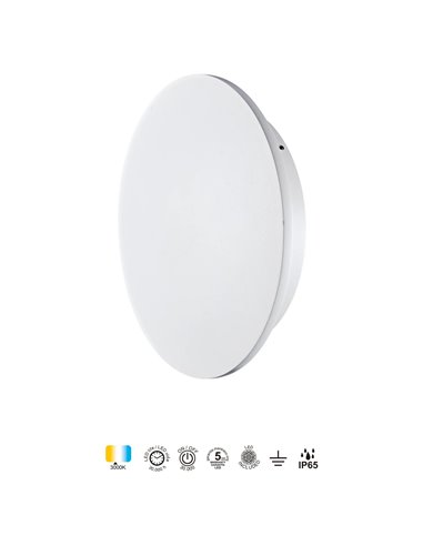 Luminária de parede para exterior BORA BORA II LED IP65, preta ou branca, 10W 700lm, 15W 1050lm ou 20W 1400lm, 3000K