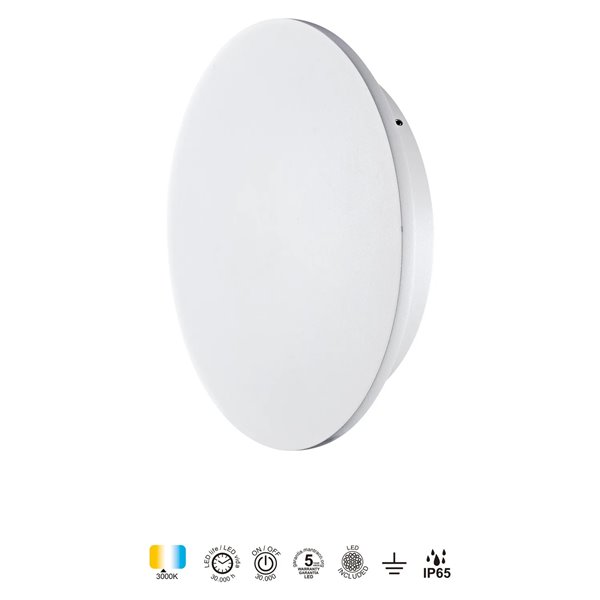 Aplique exterior BORA BORA II LED IP65 negro o blanco 10W 700lm, 15W 1050lm o 20W 1400lm 3000K