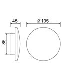 Aplique exterior BORA BORA II LED IP65 negro o blanco 10W 700lm, 15W 1050lm o 20W 1400lm 3000K