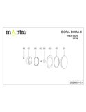 Aplique exterior BORA BORA II LED IP65 negro o blanco 10W 700lm, 15W 1050lm o 20W 1400lm 3000K