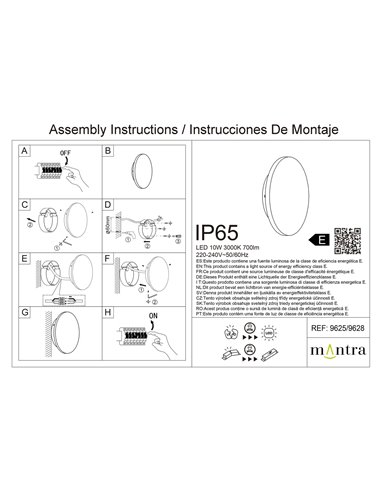 Applique murale extérieure LED BORA BORA II, IP65, noire ou blanche, 10 W 700 lm, 15 W 1050 lm ou 20 W 1400 lm, 3000 K
