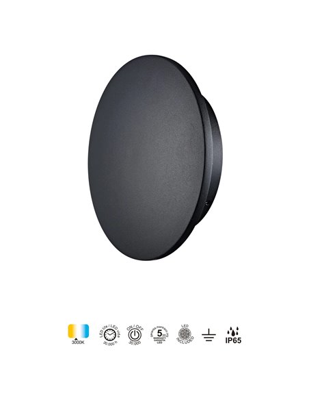 Applique murale extérieure LED BORA BORA II, IP65, noire ou blanche, 10 W 700 lm, 15 W 1050 lm ou 20 W 1400 lm, 3000 K