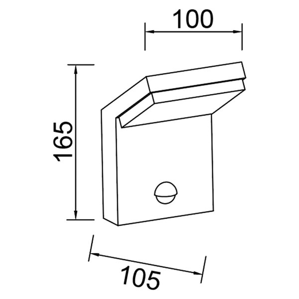 Luminária de parede externa ALPINE SENSOR LED IP65 7W 3000K 590lm com sensor de movimento, branca ou cinza escuro.