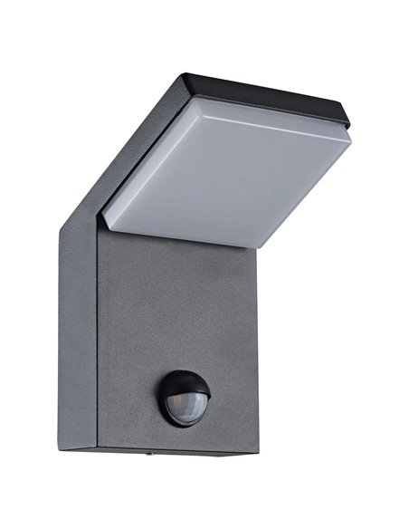 ALPINE Sensor LED-Außenwandleuchte IP65 7W 3000K 590lm mit Bewegungsmelder Weiß oder Dunkelgrau