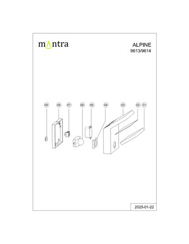 Aplique exterior ALPINE SENSOR LED IP65 7W 3000K 590lm con sensor movimiento Blanco o Gris Oscuro