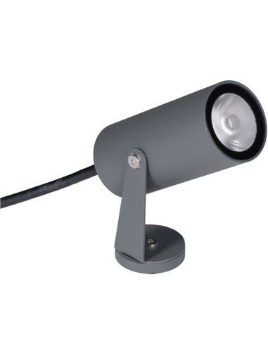 LOGAN LED-Bodenstrahler IP65 6W 3000K 525lm, dunkelgrau oder schwarz, Ø40x95 mm