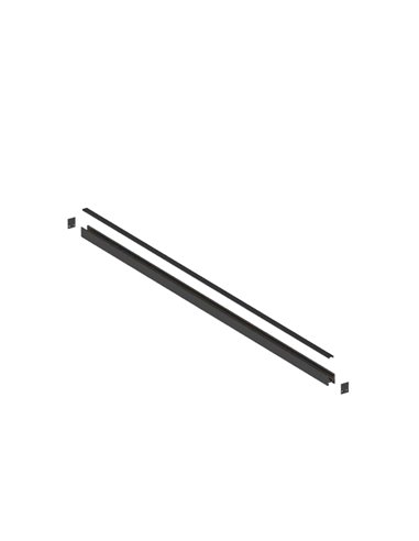 MAGNETO MINI Magnetschiene zur Aufputzmontage, schwarz, 0,5 Meter, 48 V, 23 x 19 mm
