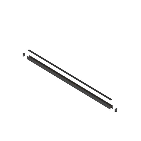 MAGNETO MINI Magnetschiene zur Aufputzmontage, schwarz, 0,5 Meter, 48 V, 23 x 19 mm