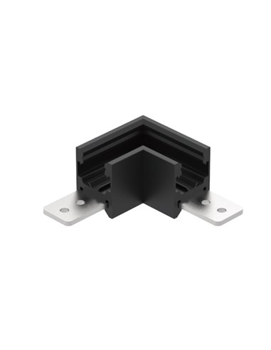 Connecteur externe à 90° MAGNETO MINI Noir pour rail magnétique 48 V 55 x 55 x 23 mm