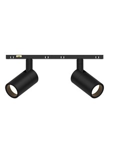 MAGNETO MINI LED 10W 3000K 800lm Preto 38° Refletor Duplo para Trilho Magnético 48V CRI90