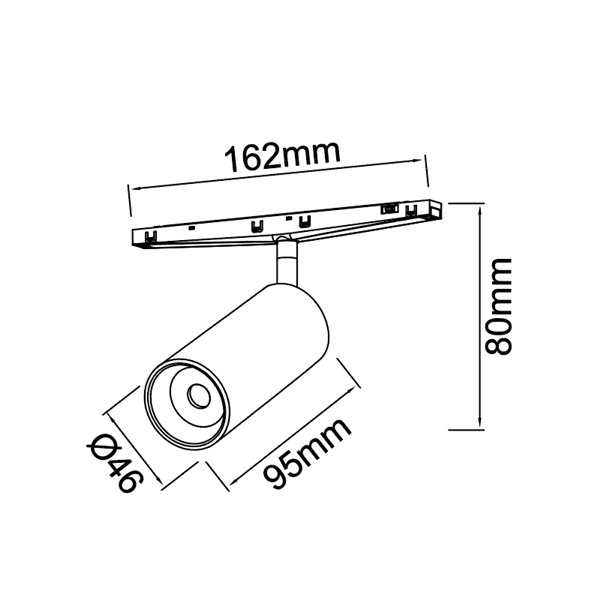 MAGNETO MINI LED-Strahler 10W 3000K 800lm schwarz 38° für Magnetschiene 48V CRI90