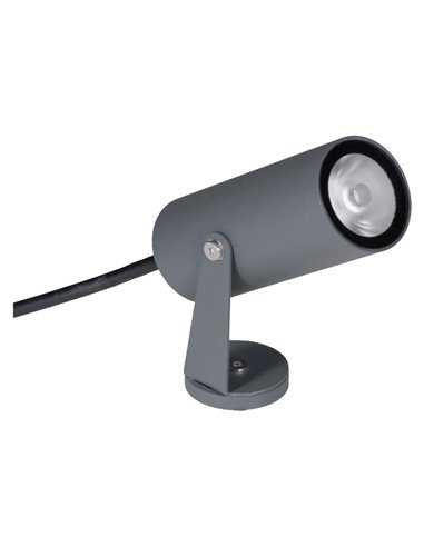LOGAN LED-Bodenstrahler IP65 6W 3000K 525lm, dunkelgrau oder schwarz, Ø40x95 mm