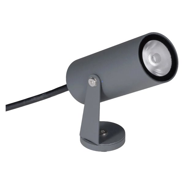 Spot sur pied LED LOGAN IP65 6W 3000K 525lm, gris foncé ou noir, Ø40x95 mm