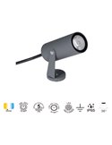 LOGAN LED-Bodenstrahler IP65 6W 3000K 525lm, dunkelgrau oder schwarz, Ø40x95 mm