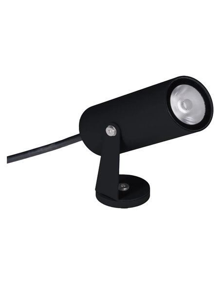 Foco de suelo LOGAN LED IP65 6W 3000K 525lm gris oscuro o negro Ø40x95 mm