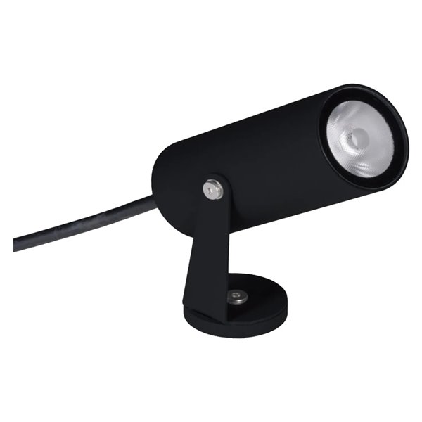 Refletor de chão LOGAN LED IP65 6W 3000K 525lm, cinza escuro ou preto, Ø40x95 mm