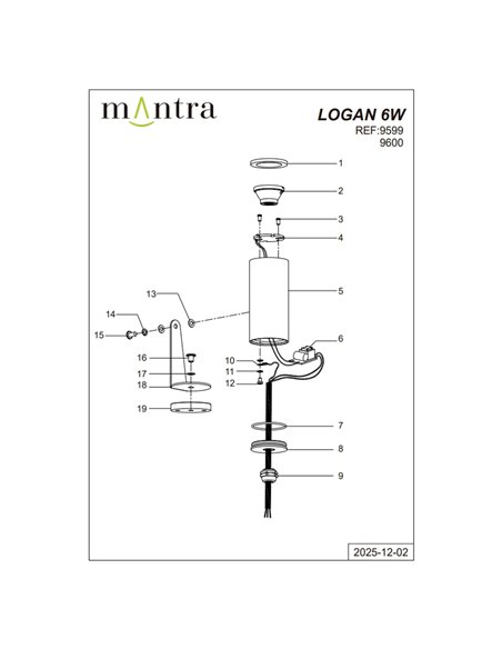 LOGAN LED-Bodenstrahler IP65 6W 3000K 525lm, dunkelgrau oder schwarz, Ø40x95 mm