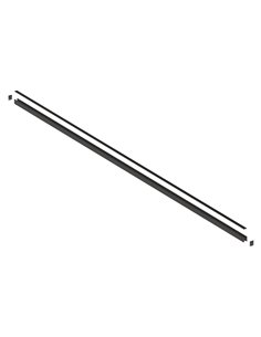 Trilho magnético de montagem em superfície MAGNETO MINI, preto, 1/2 metro, 48V, 23x19 mm