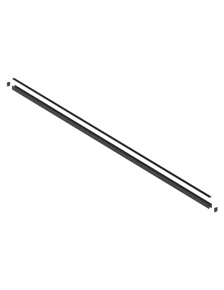Trilho magnético de montagem em superfície MAGNETO MINI, preto, 1/2 metro, 48V, 23x19 mm
