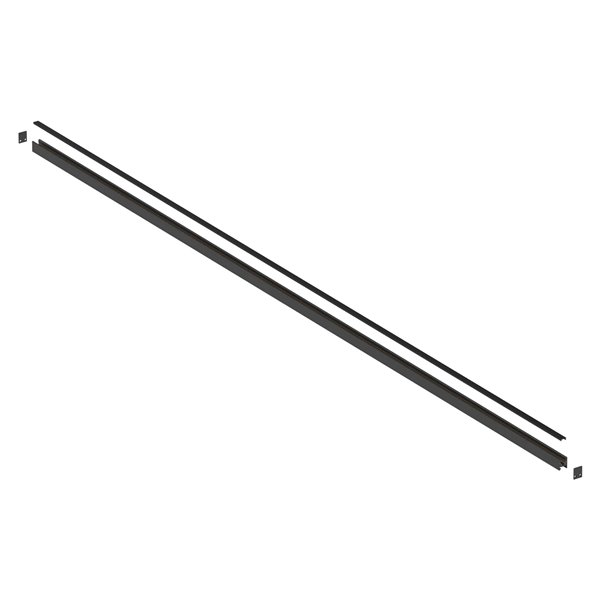 MAGNETO MINI Magnetschiene zur Aufputzmontage, schwarz, 0,5 Meter, 48 V, 23 x 19 mm