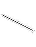 Carril magnético MAGNETO MINI superficie negro 1/2 metros 48V 23x19 mm