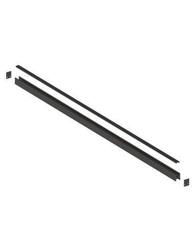 MAGNETO MINI Magnetschiene zur Aufputzmontage, schwarz, 0,5 Meter, 48 V, 23 x 19 mm