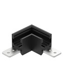 Conector externo de 90° MAGNETO MINI preto para trilho magnético de 48 V, 55 x 55 x 23 mm