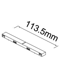 Conector recto MAGNETO MINI negro para carril magnético 48V 113,5 mm 2