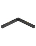 Conector L interno de 90° MAGNETO MINI Preto para Trilho Magnético de 48V 91,5x91,5 mm