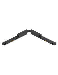 Connecteur flexible noir MAGNETO MINI pour rail magnétique 48 V, angle variable 244 mm