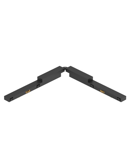 Connecteur flexible noir MAGNETO MINI pour rail magnétique 48 V, angle variable 244 mm