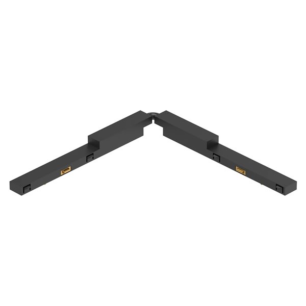 MAGNETO MINI schwarzer flexibler Stecker für Magnetschienen 48V, variabler Winkel, 244 mm