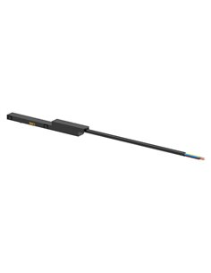 Connecteur d'alimentation droit noir MAGNETO MINI pour rail magnétique, câble 48V, 2 mètres (117 mm)